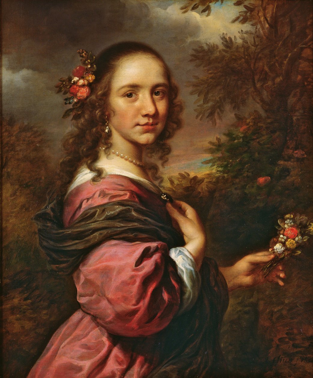 Portræt af en dame, 1658 af Govaert Flinck