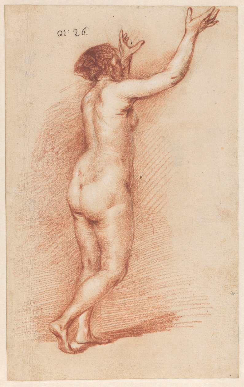Stående kvinde med løftede arme af Govert Flinck (attributed to)