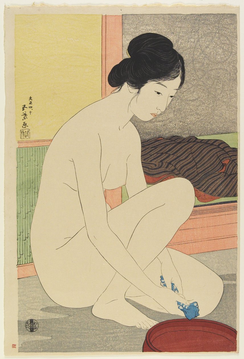 Kvinde i badet, oktober 1915 af Goyo Hashiguchi