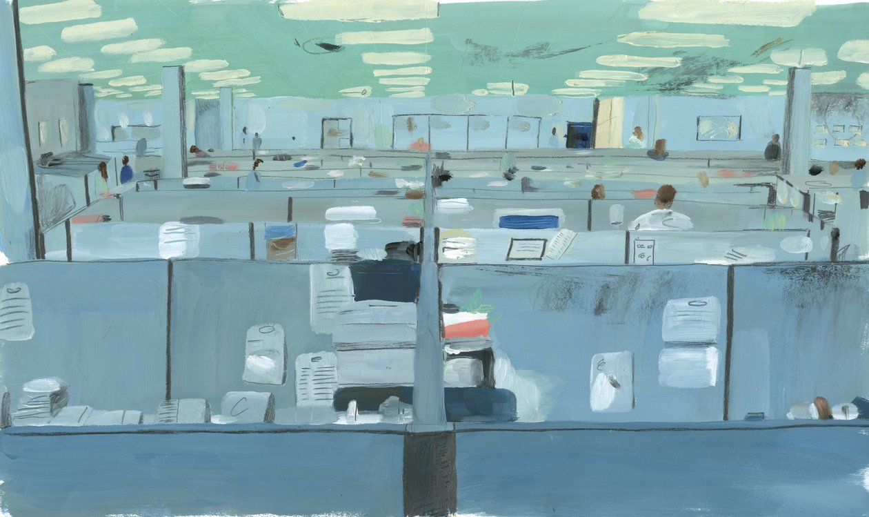The Fugitive, 2012 (olie på papir) af Grace Helmer