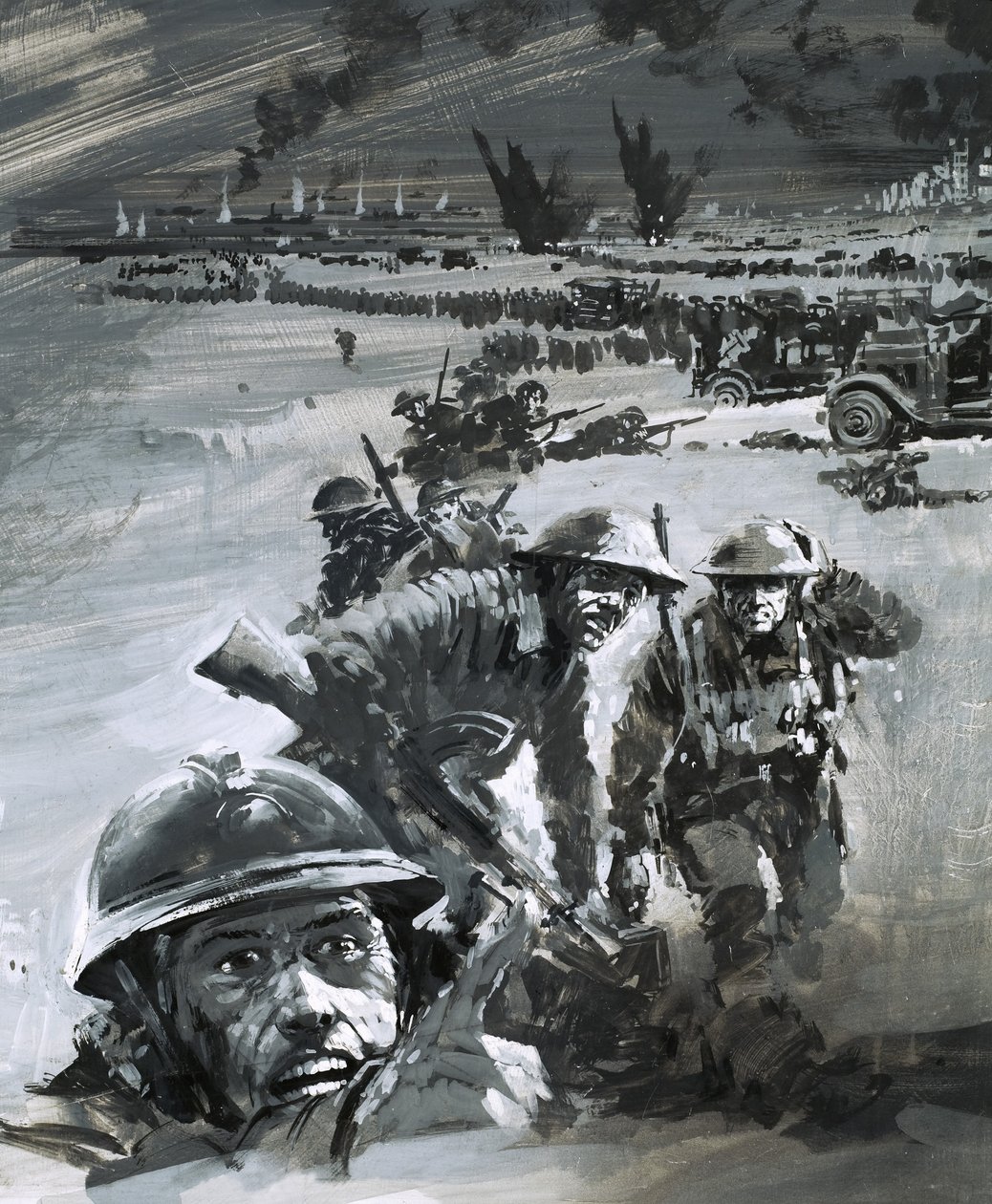 Dunkirk krigsscene af Graham Coton
