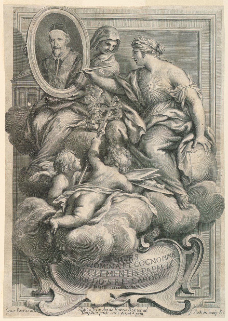 Figurnavne og kaldenavne på pave Clement IX af Gérard Audran