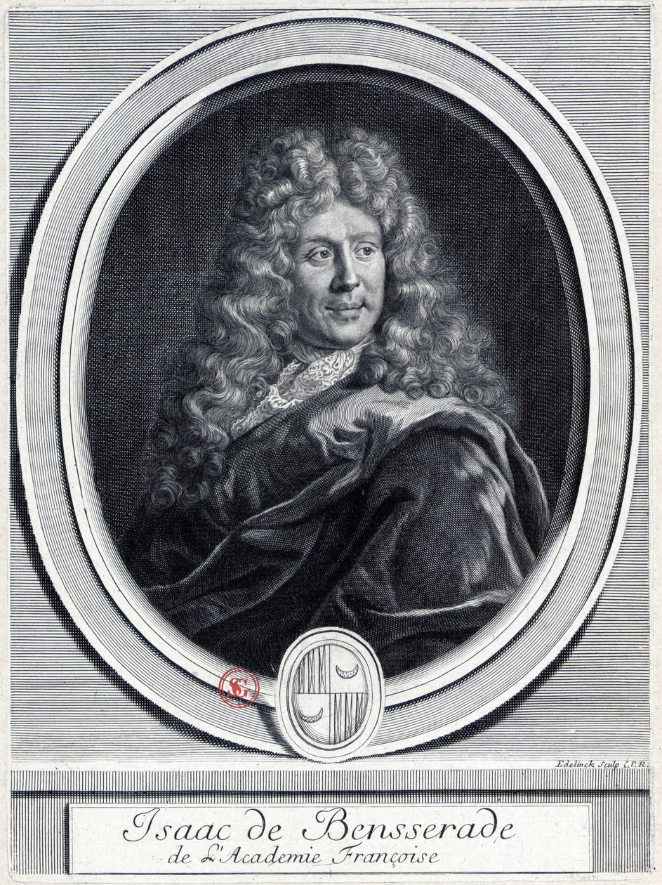 Isaac de Bensserade fra Académie Françoise af Gérard Edelinck