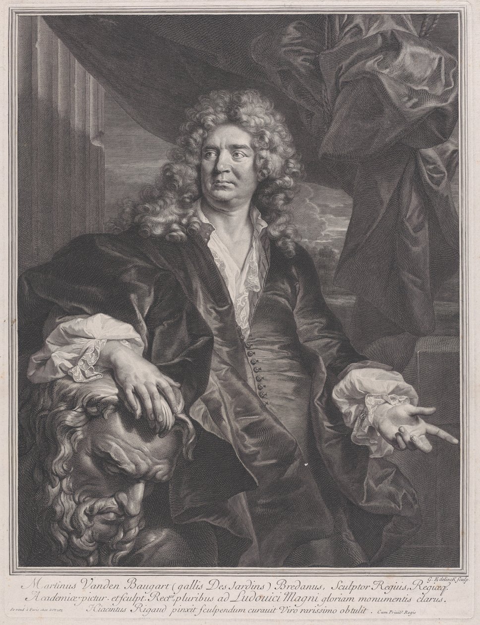 Martin Vanden Bogaert, kaldet Desjardins, 1698. af Gérard Edelinck
