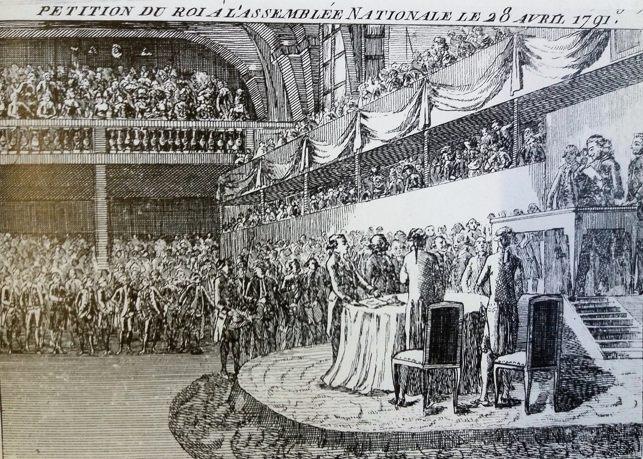 Kong Louis XVI spørger forsamlingen af Gravure non signée