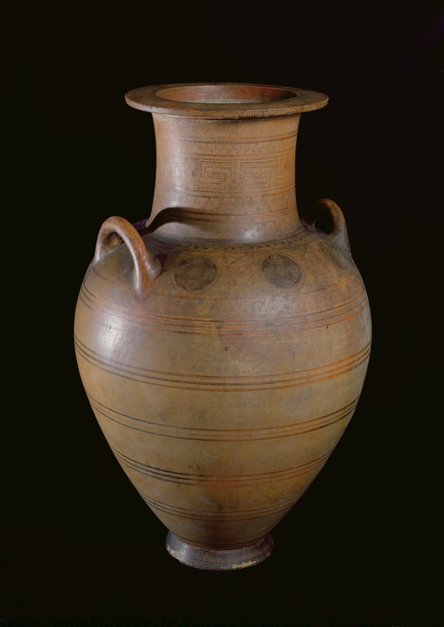 Amphora, ca. 750-700 f.Kr. (terracotta) af Greco Roman