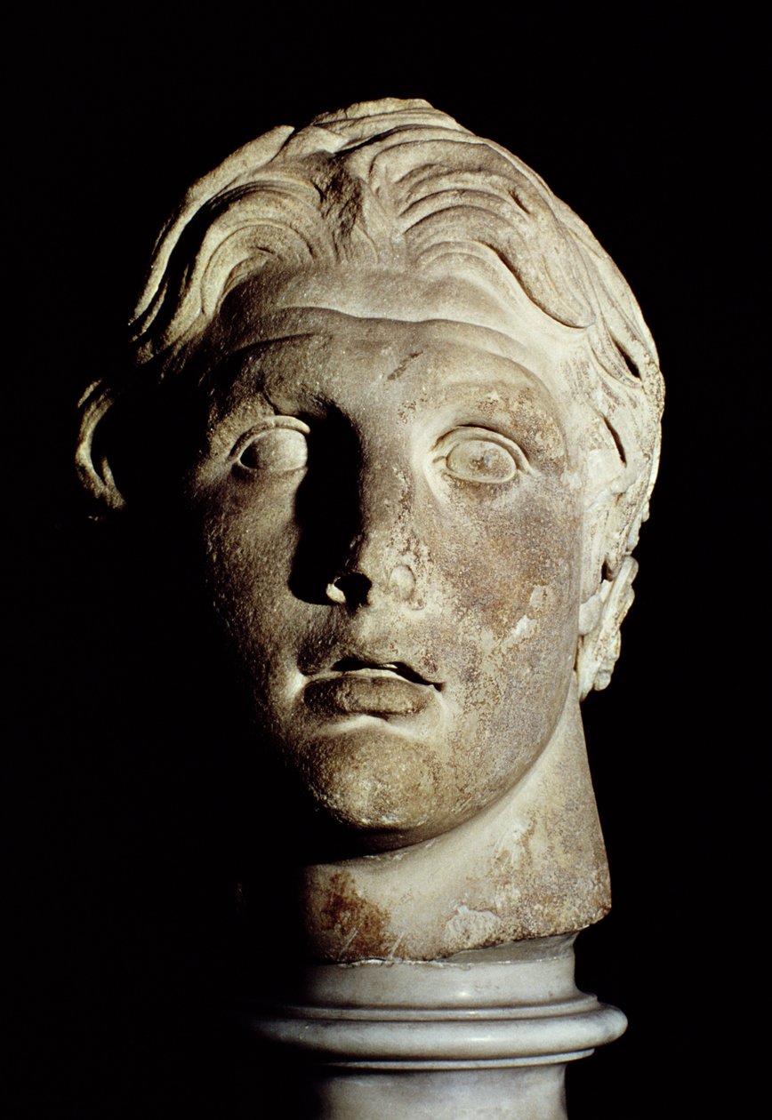 Alexander den Store (356-323 f.Kr.), fundet i Pergamum (marmor) af Greek