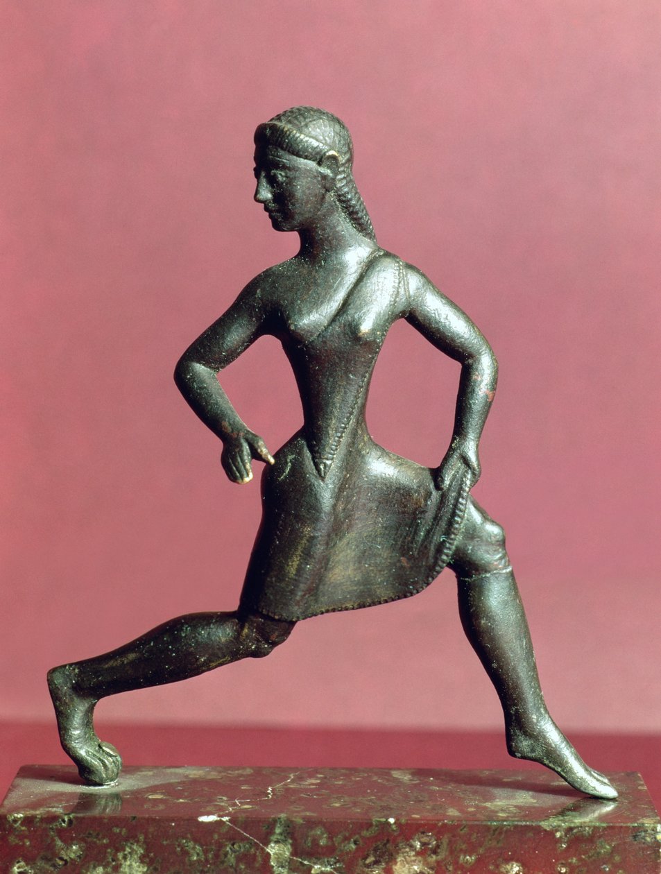 Figur af en pige, der løber, (bronze) af Greek