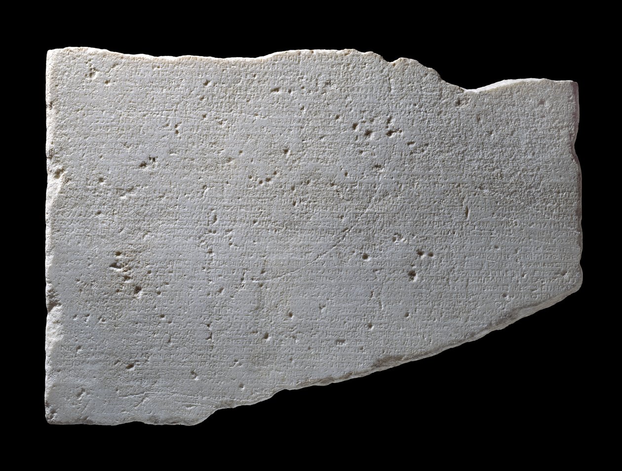 Fragment fra Marmor fra Parian, ca. 264 f.Kr. (marmor) af Greek