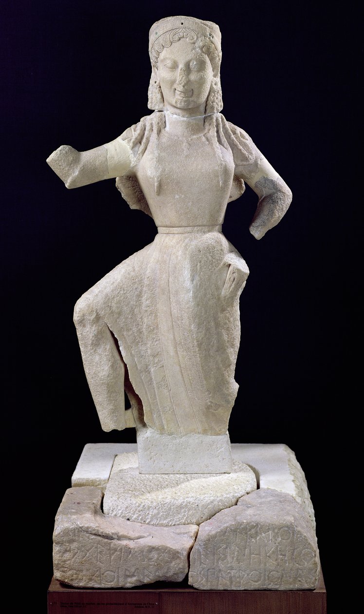 Nike, fra Delos, ca. 550 f.Kr. (marmor) af Greek