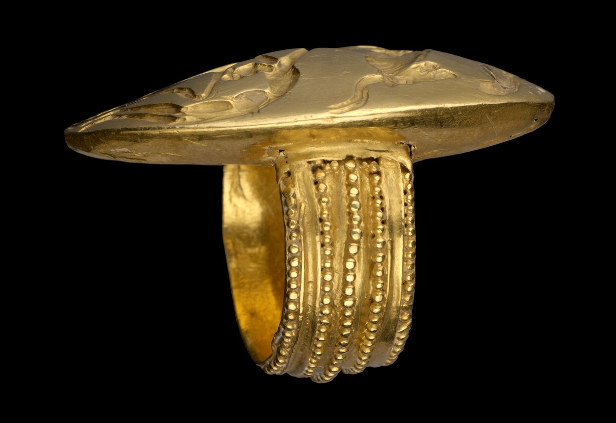 Signetring, 16.-14. århundrede f.Kr. (guld) af Greek
