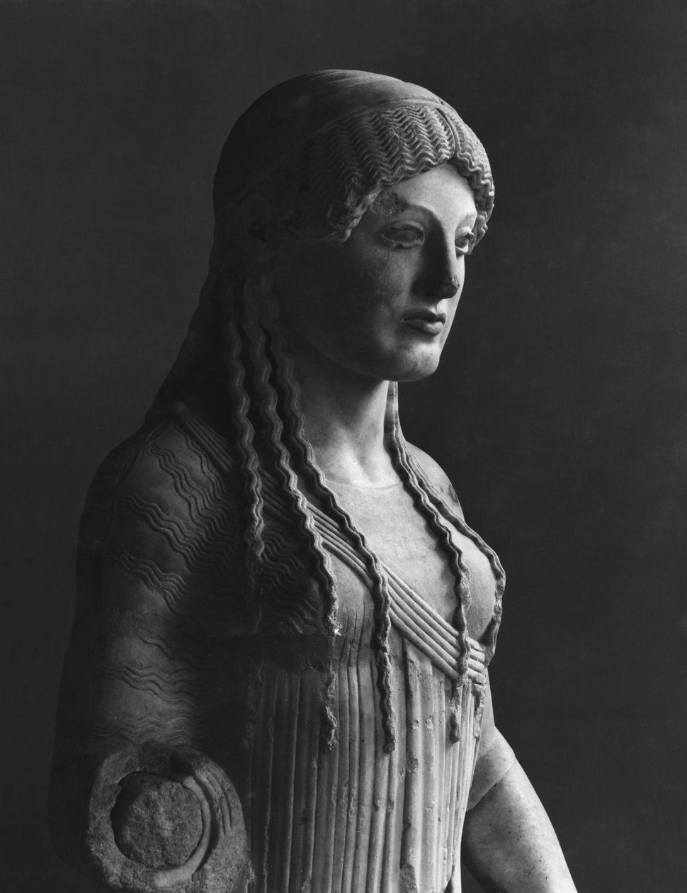 Euthydikos Kore, fra Akropolis, ca. 490 f.Kr. (marmor) af Greek