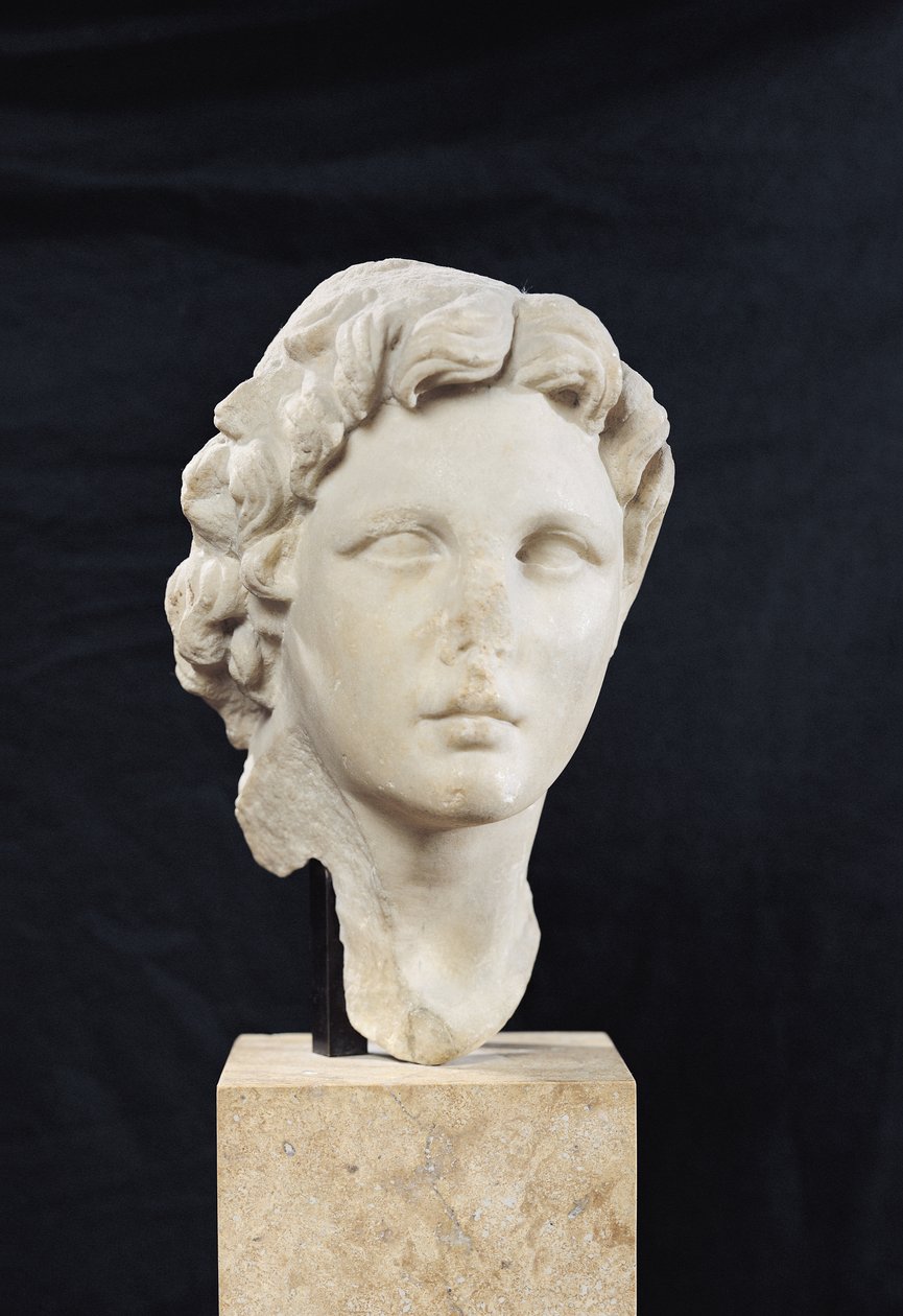 Leder af Alexander den Store (356-323 f.Kr.) (marmor) af Greek