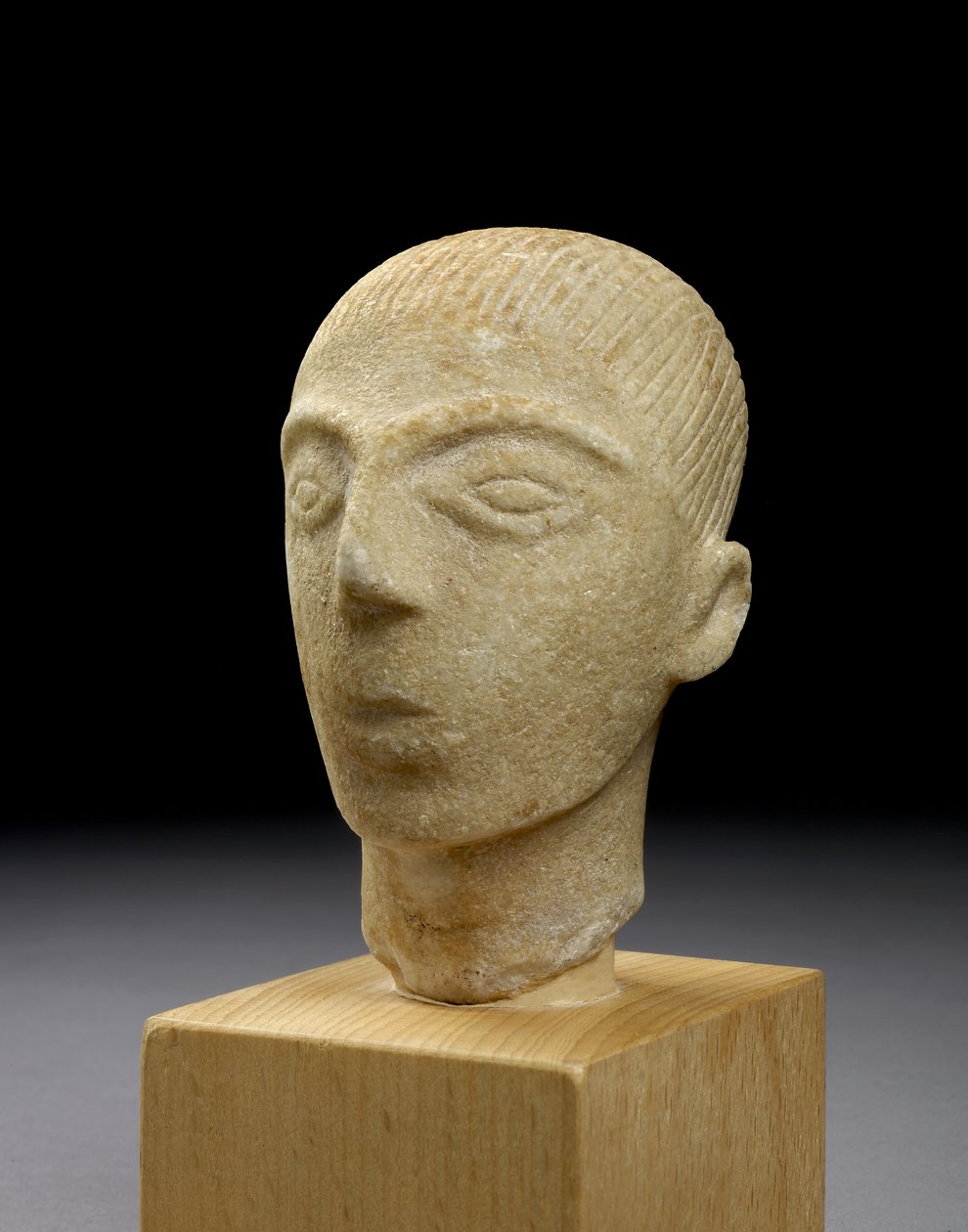 Hoved af en kykladisk figur (marmor) af Greek