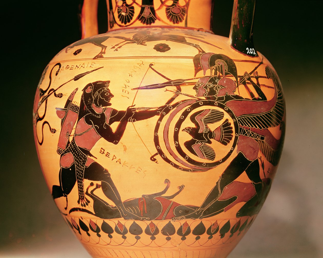Heracles kæmper mod Geryon (keramik) af Greek