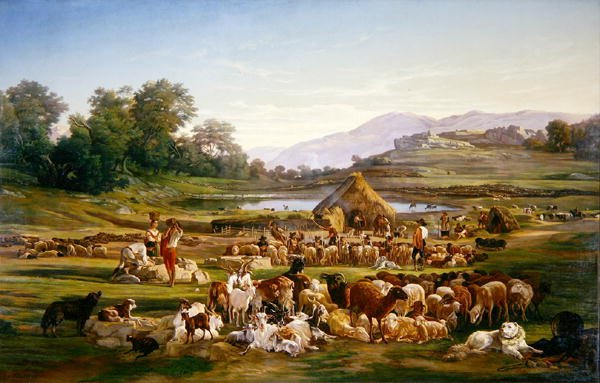 Hyrder med får af Gregoire Isidore Flacheron