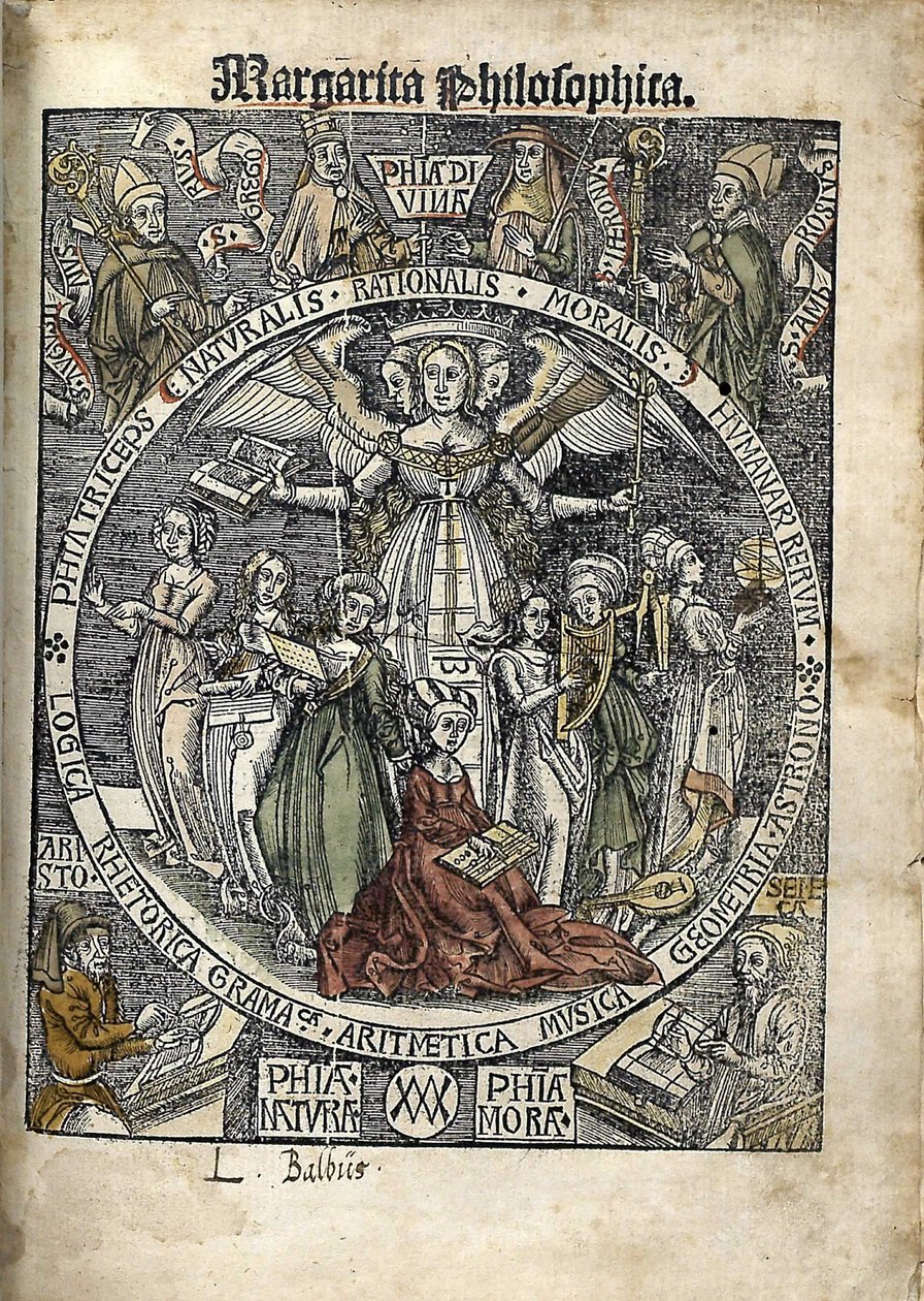 Margarita filosofisk Titelblad, 1504 af Gregor Reisch