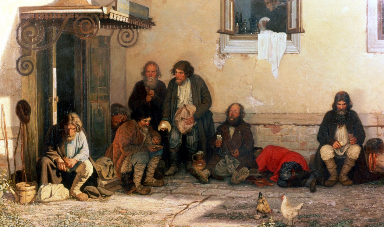 Middag på Zemstvo, 1872 af Grigori Grigorievich Mjasoedov