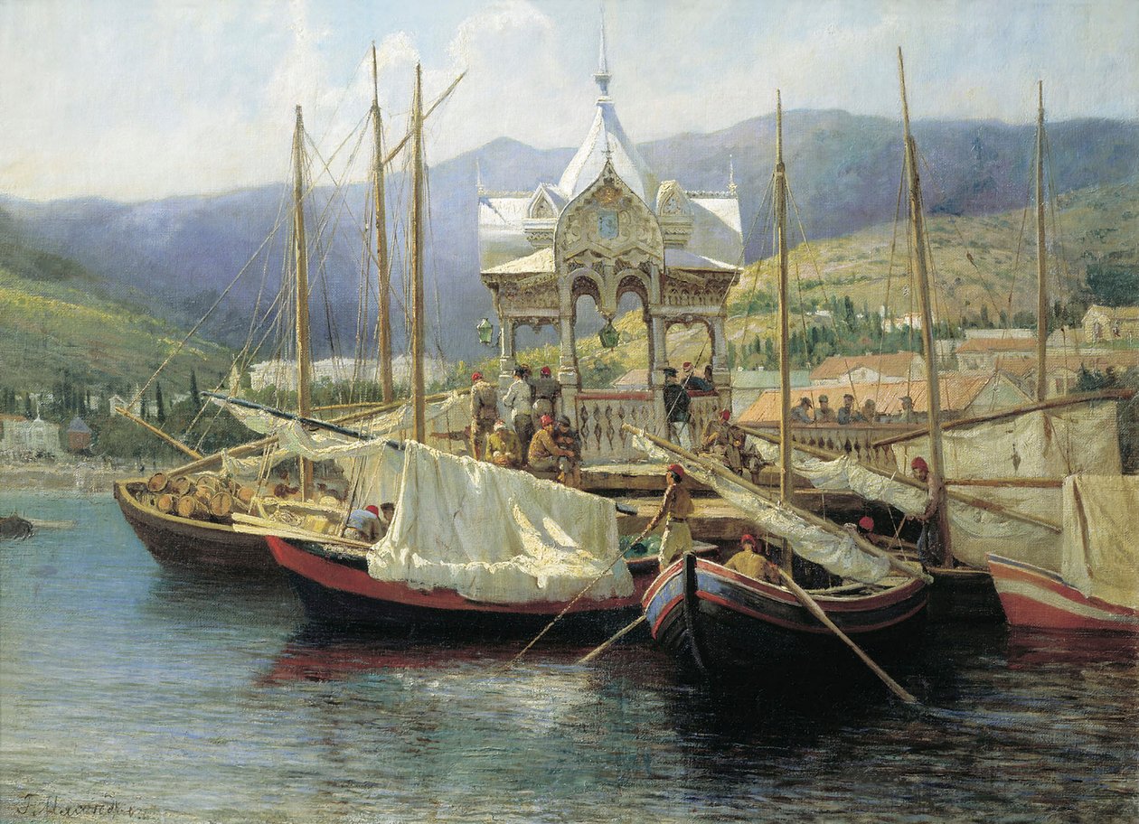 Yalta Havn, 1890. af Grigori Grigoryevich Myasoedov
