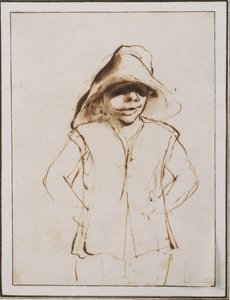 Dreng i stor hat af Guercino