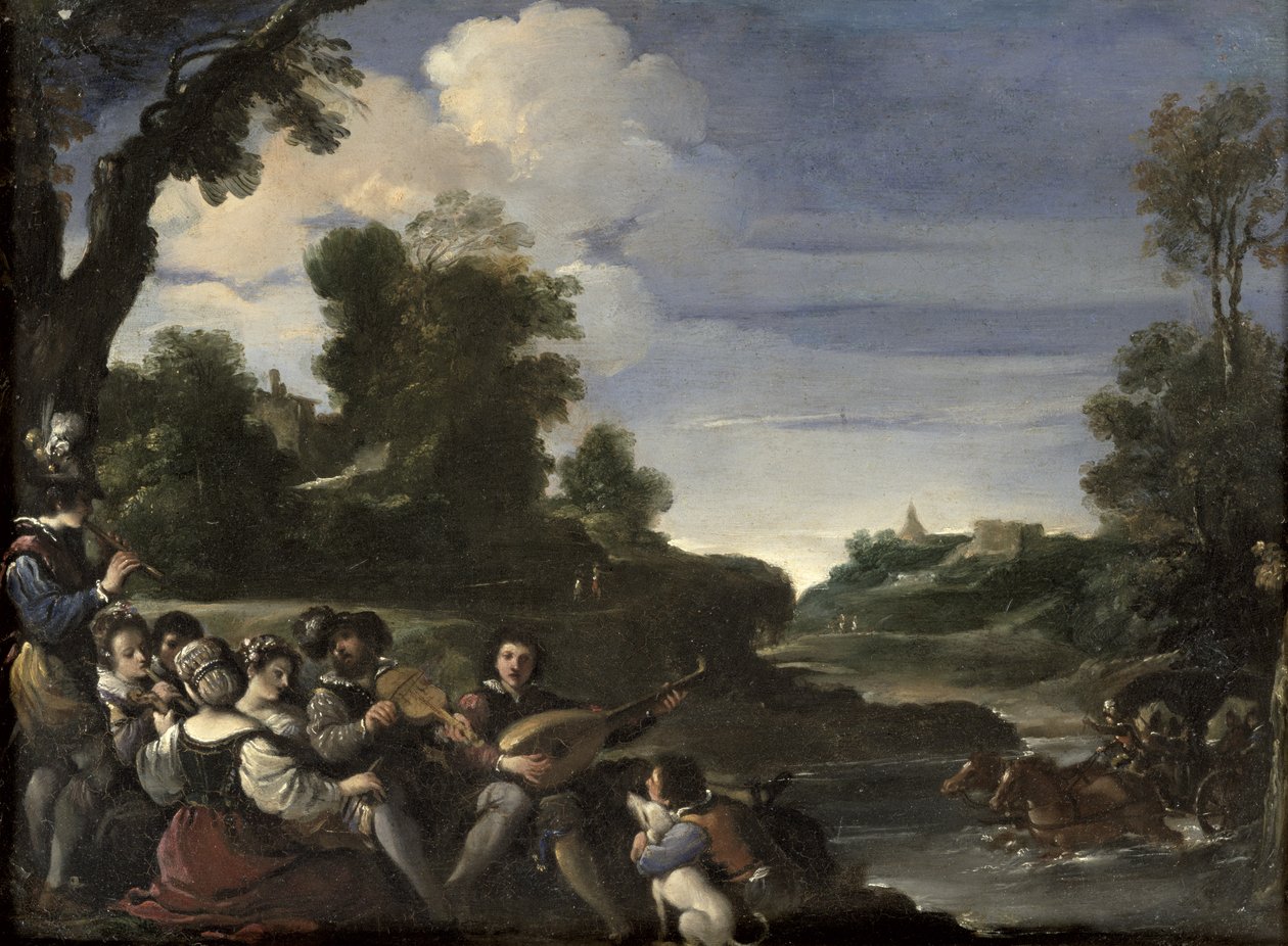 Koncert Champetre, 1617 af Giovanni Francesco Barbieri