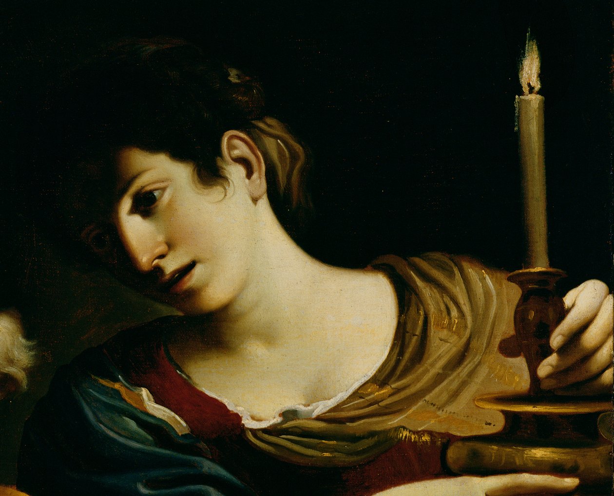 Peters fornægtelse (detalje af 178311) af Giovanni Francesco Barbieri