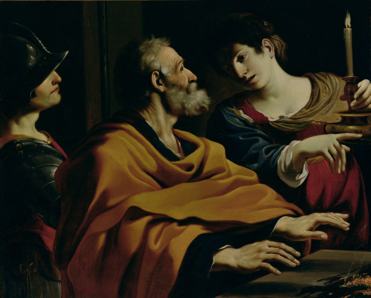 Fornægtelsen af Sankt Peter af Giovanni Francesco Barbieri