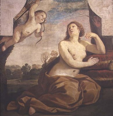 Venus og Amor af Guercino