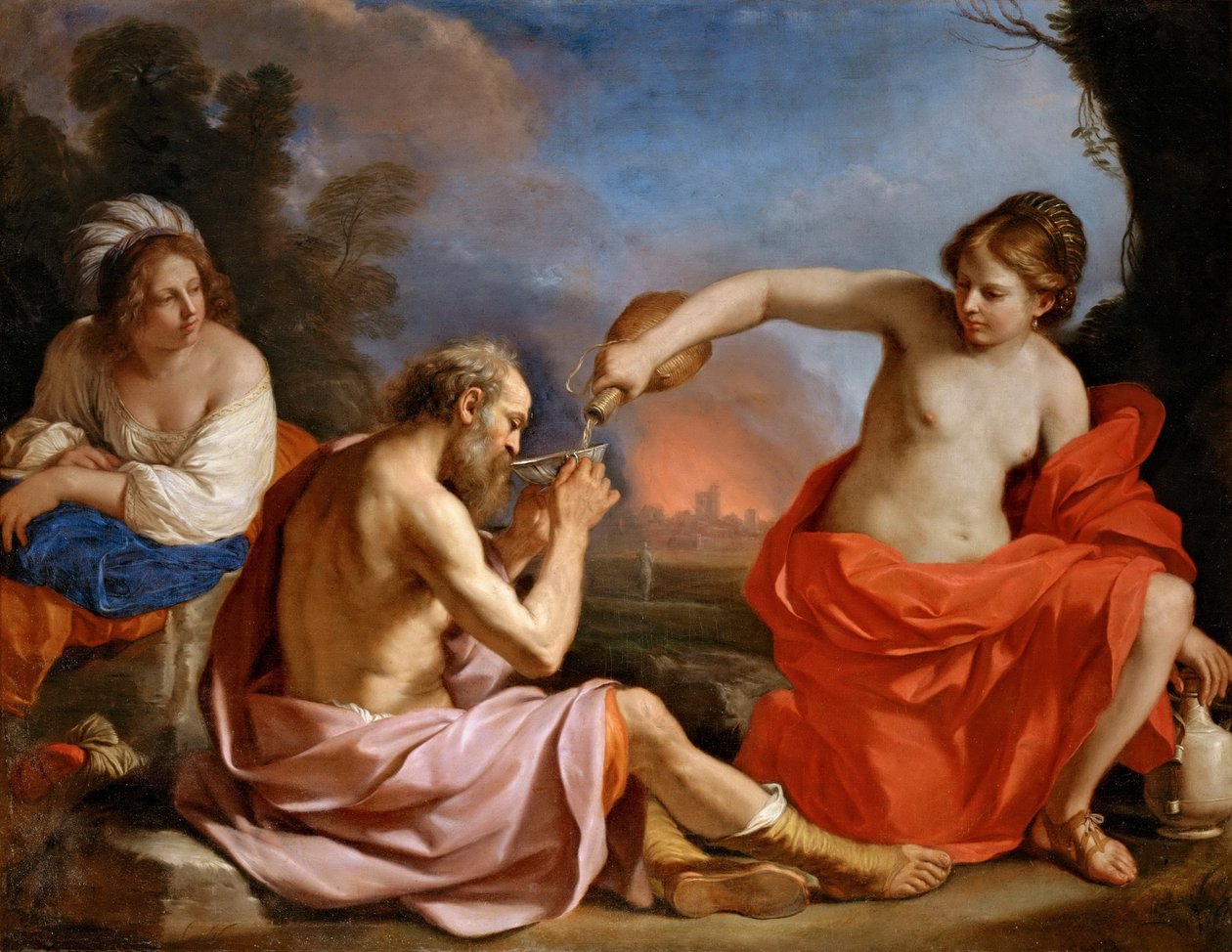 Lot og hans døtre af Guercino