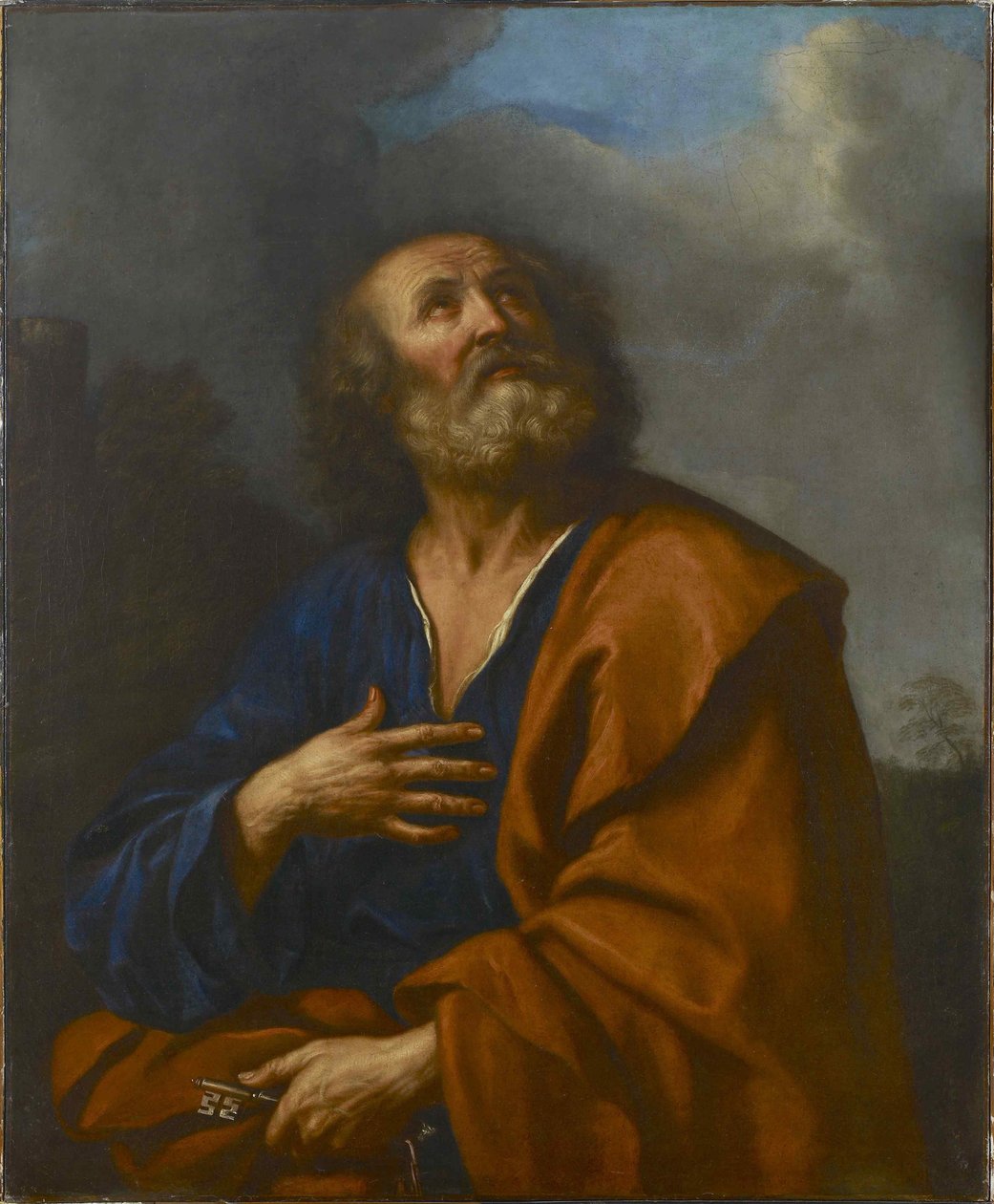 Apostlen Peter. af Guercino