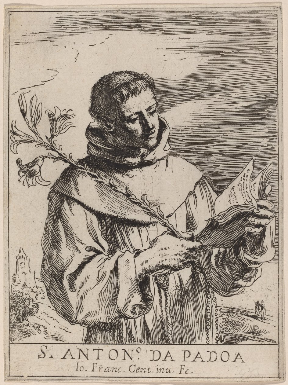 Sankt Antonius af Padova. af Guercino