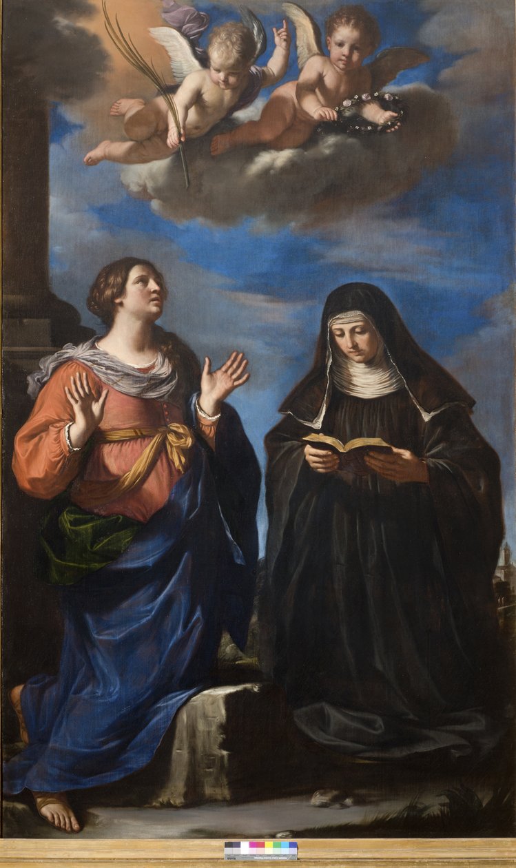 Saint Gertrude og Lucretia, 1645 af Guercino