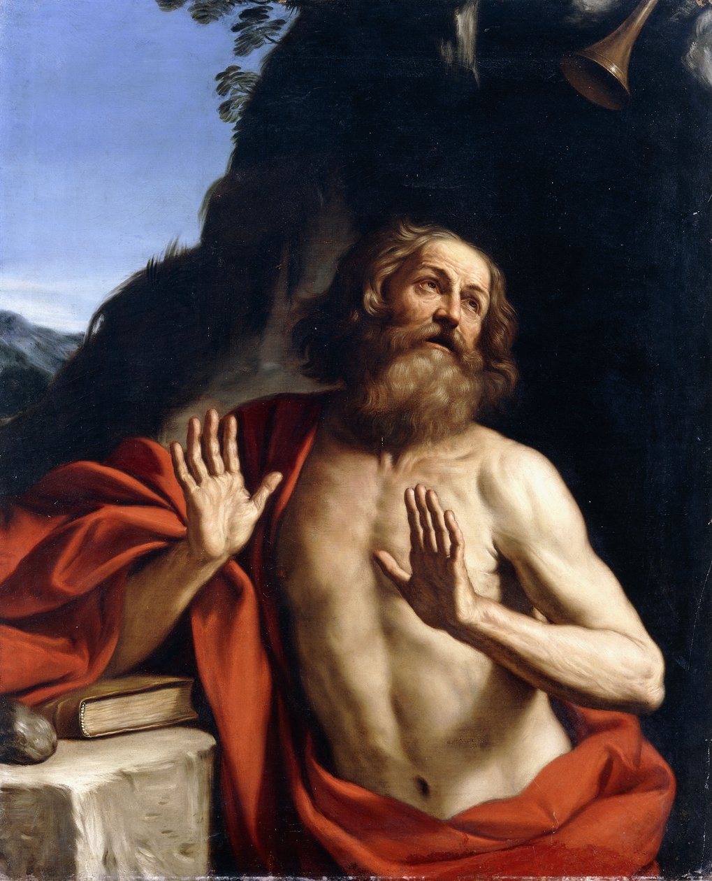 Sankt Hieronymus i ørkenen, af Guercino