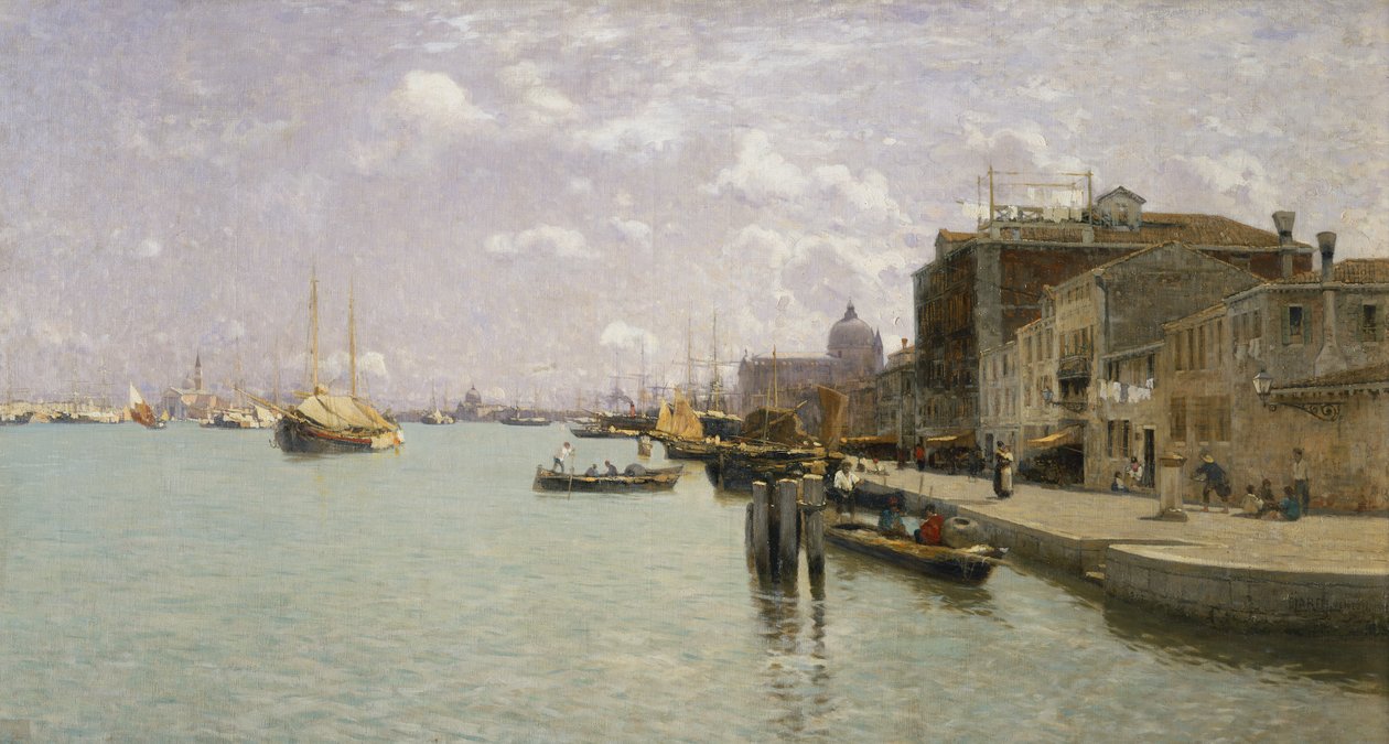 Morgen på Giudecca, Venedig af Guglielmo Ciardi