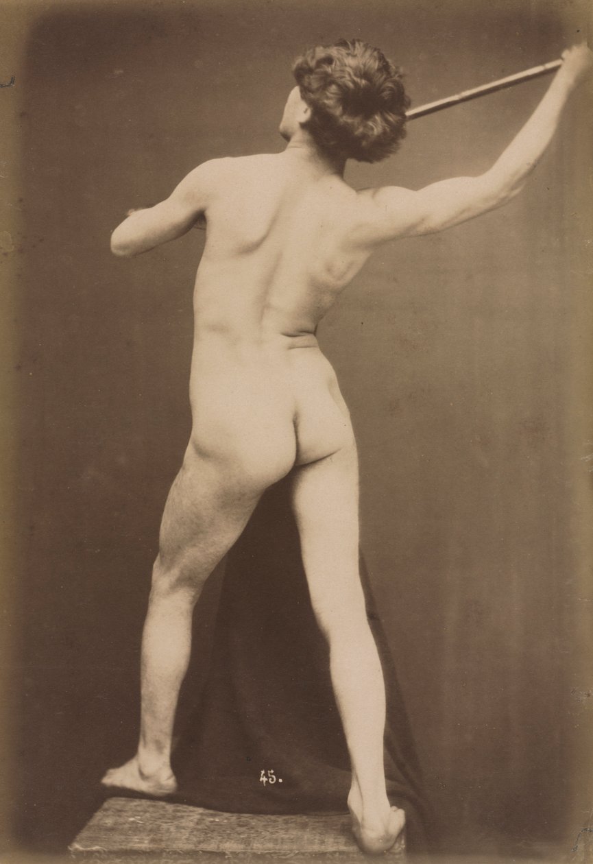 Nøgen mand, ca. 1870-1875. af Guglielmo Marconi