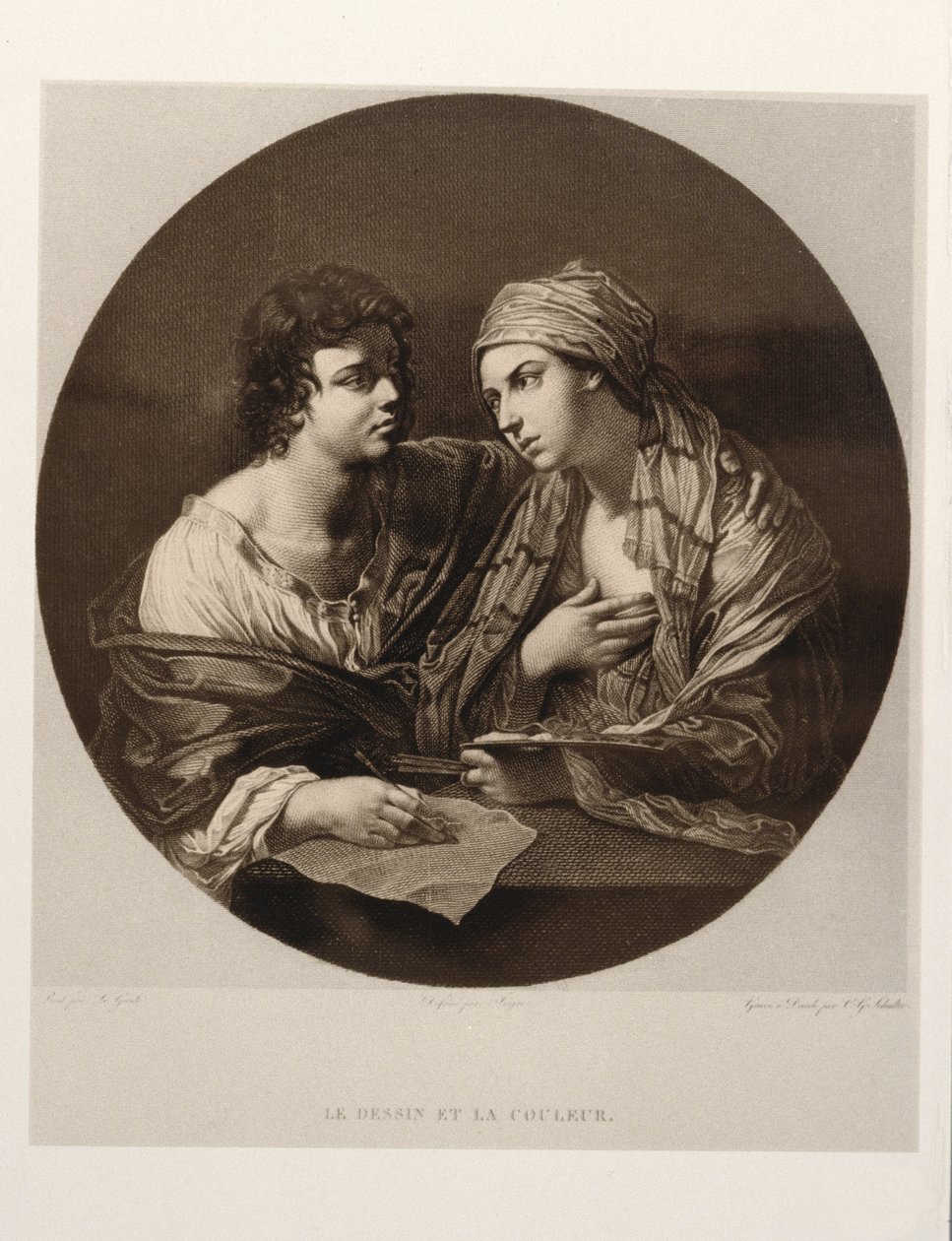 Foreningen af Tegning og Farve af Guido Reni