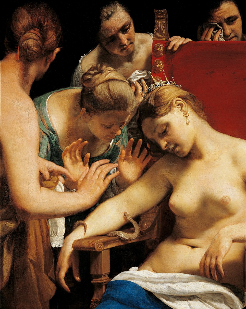 Kleopatras død (detalje) af Guido Cagnacci