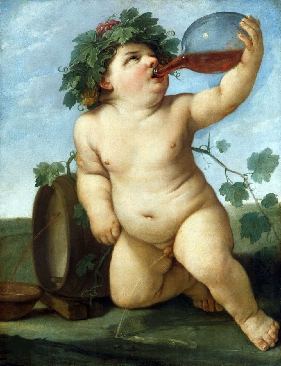 Drikke Bacchus Dreng, c.1623. af Guido Reni