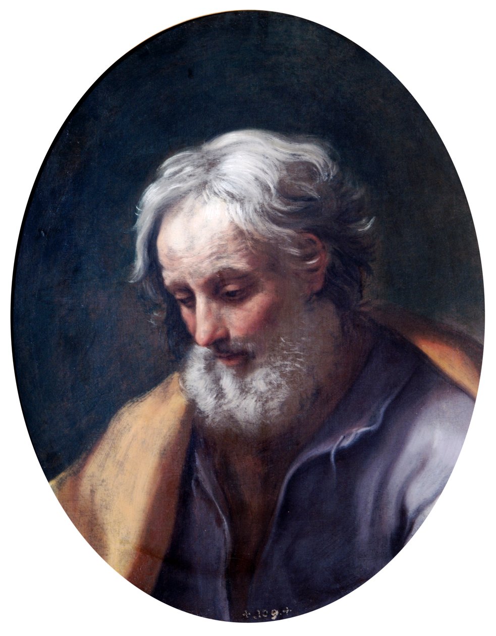 Head of St Joseph (olie på lærred) af Guido Reni