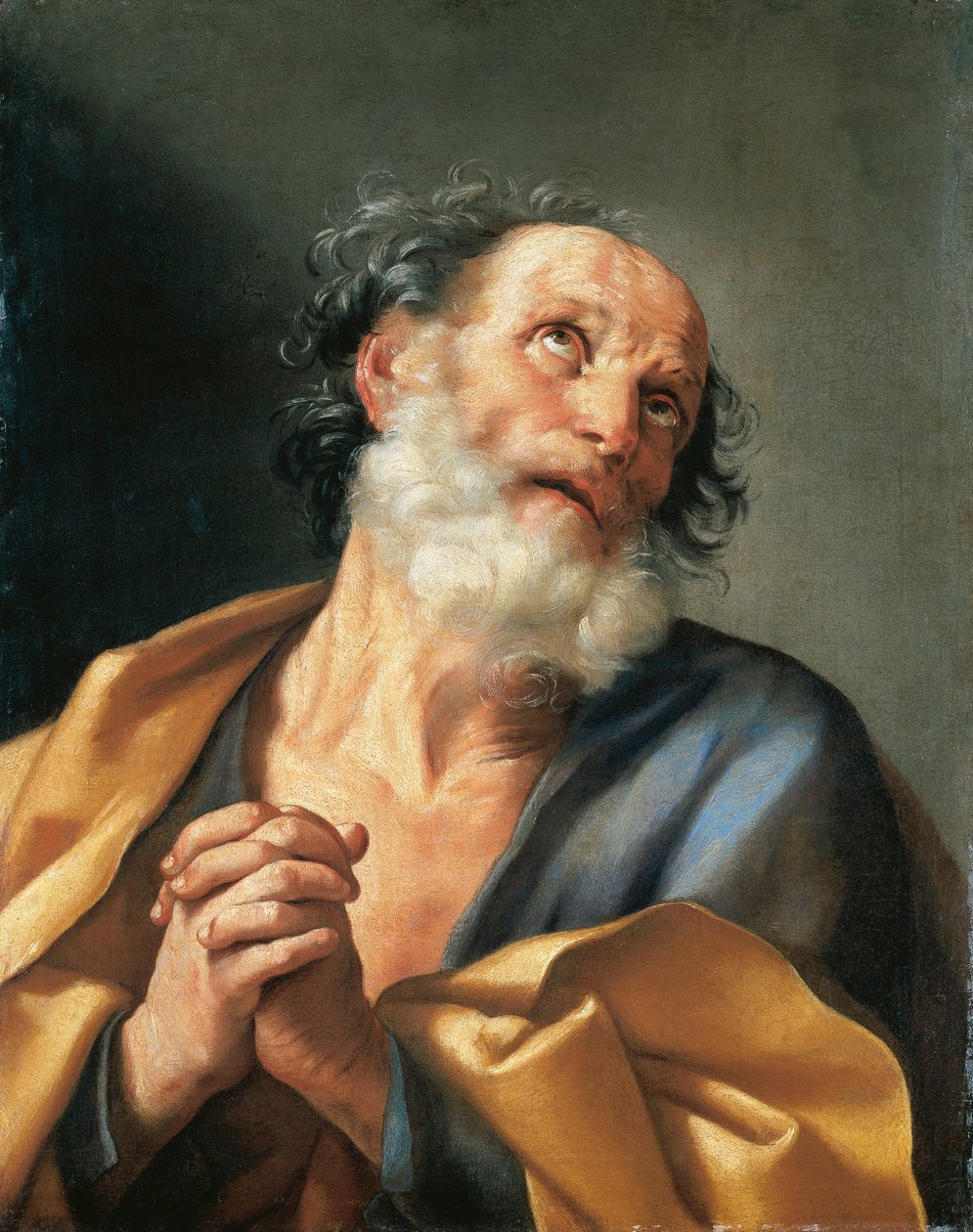 Italien, Portræt af Sankt Peter, der græder af Guido Reni