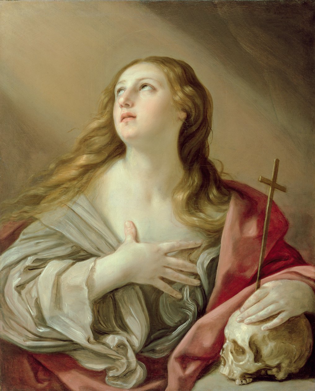 The Penitent Magdalene, ca. 1638 (olie på lærred) af Guido Reni