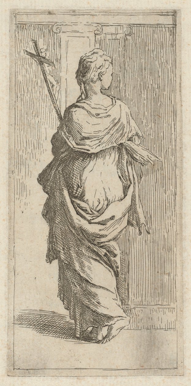 En pige med et krucifiks af Guido Reni, after Parmigianino