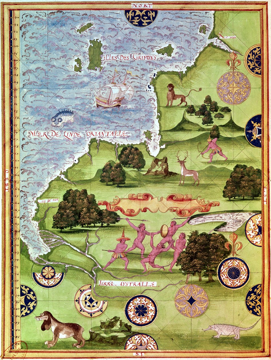 Fol.34v Kort over Australien, fra 