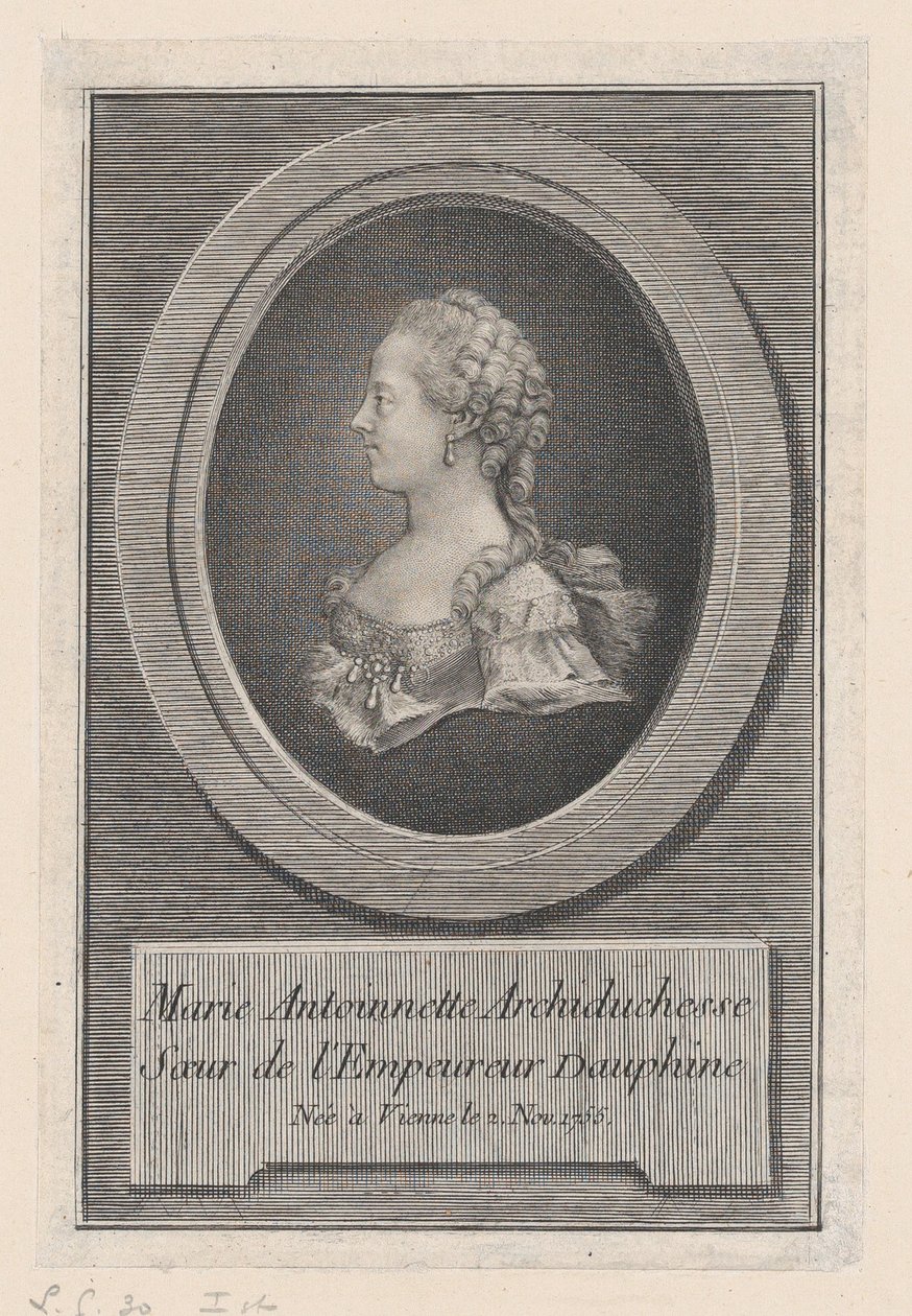 Marie Antoinette, prinsesse, 1770. af Guillaume Phillipe Benoist