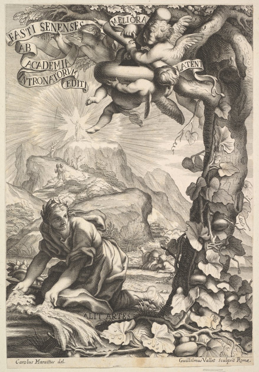 Frontispice af Fasti Senenese, 1645-1704. af Guillaume Vallet