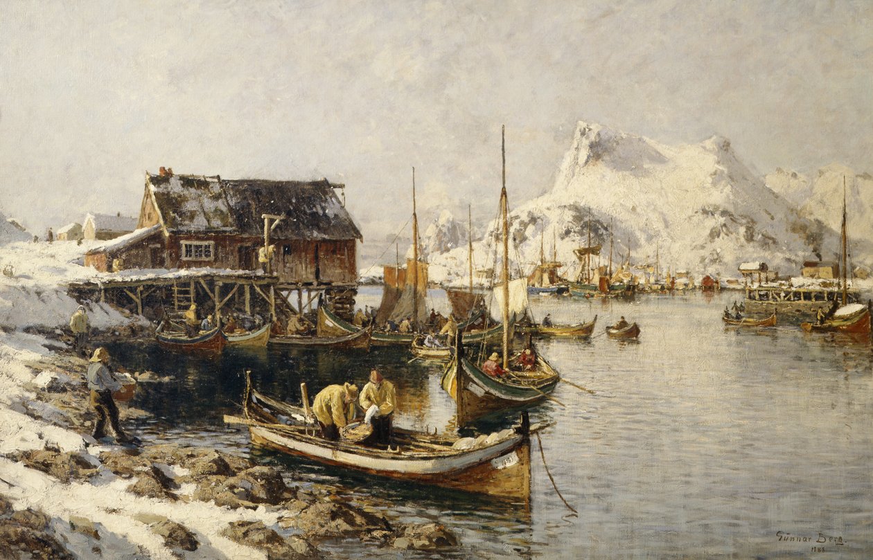 Tjeldbergtind, Lofoten af Gunnar Berg