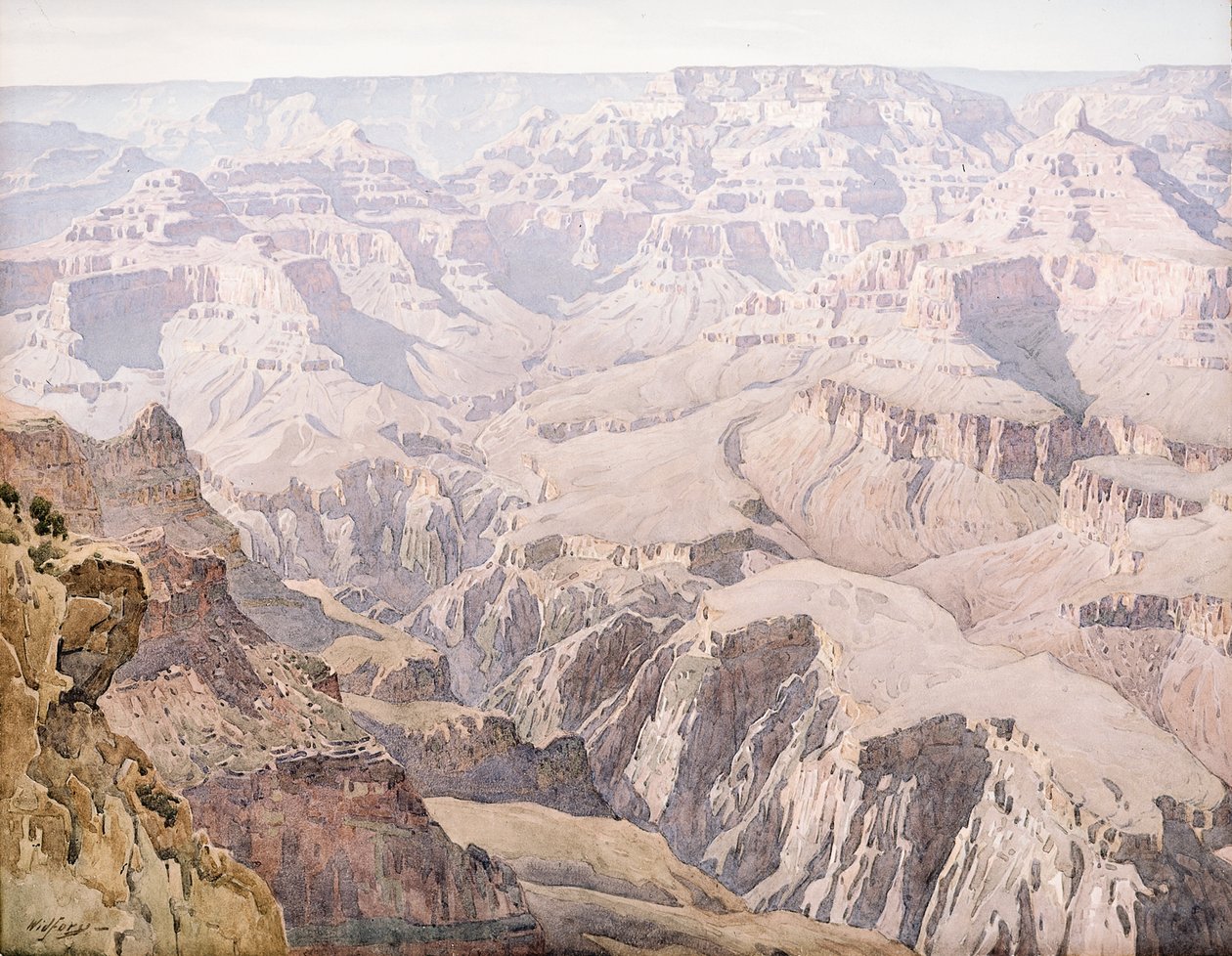 Yavapai Point (w/c ombord) af Gunnar Widforss