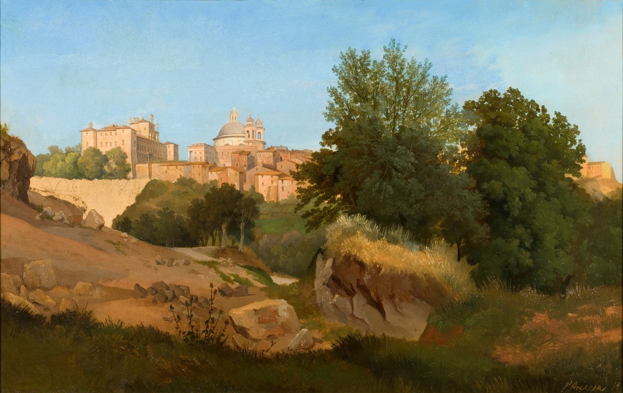 Udsigt over Ariccia af Gustaf Wilhelm Palm
