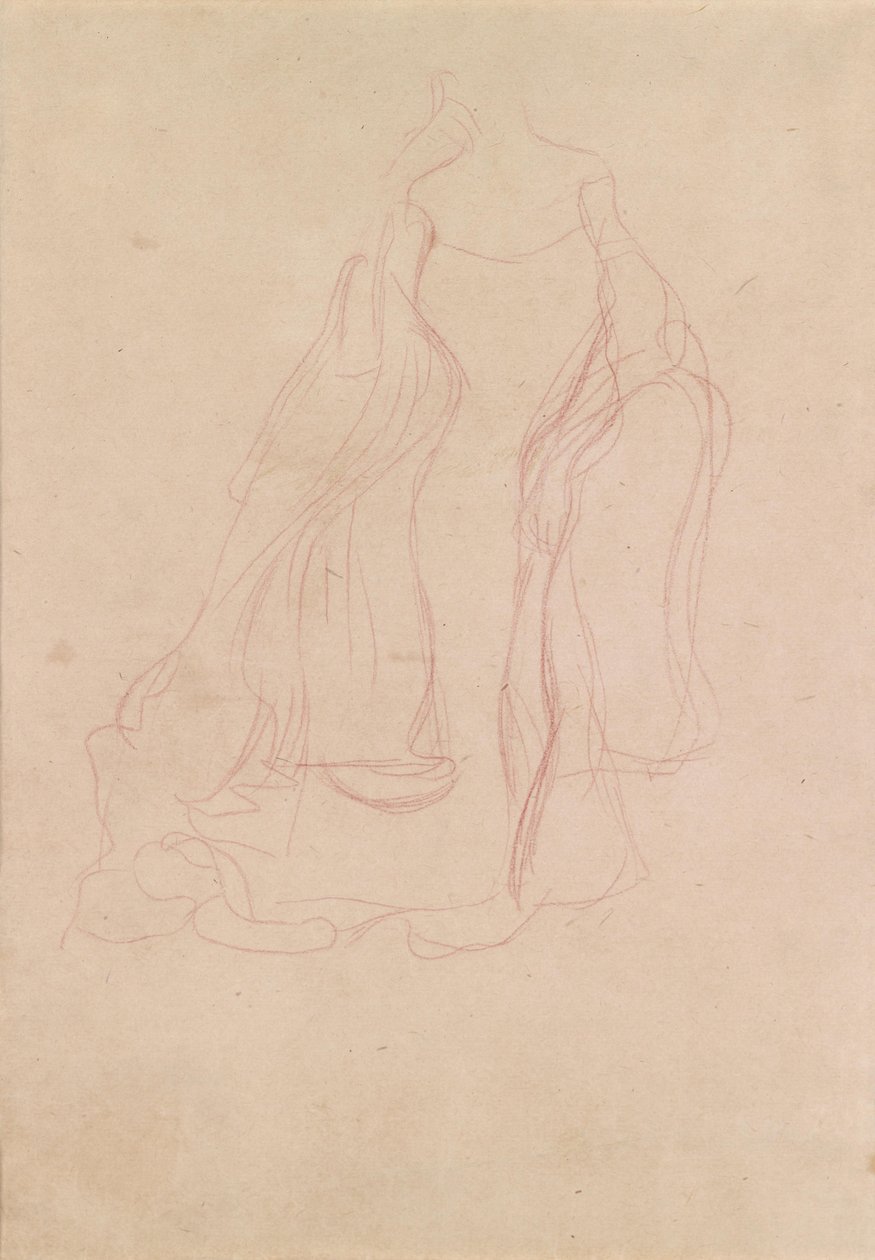 Undersøgelse af kostume foran ved ND150 af Gustav Klimt