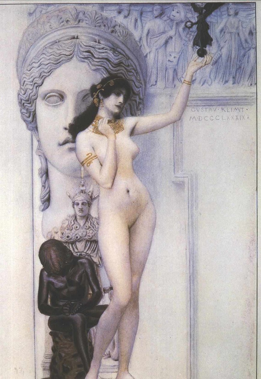 Skulpturens allegori af Gustav Klimt